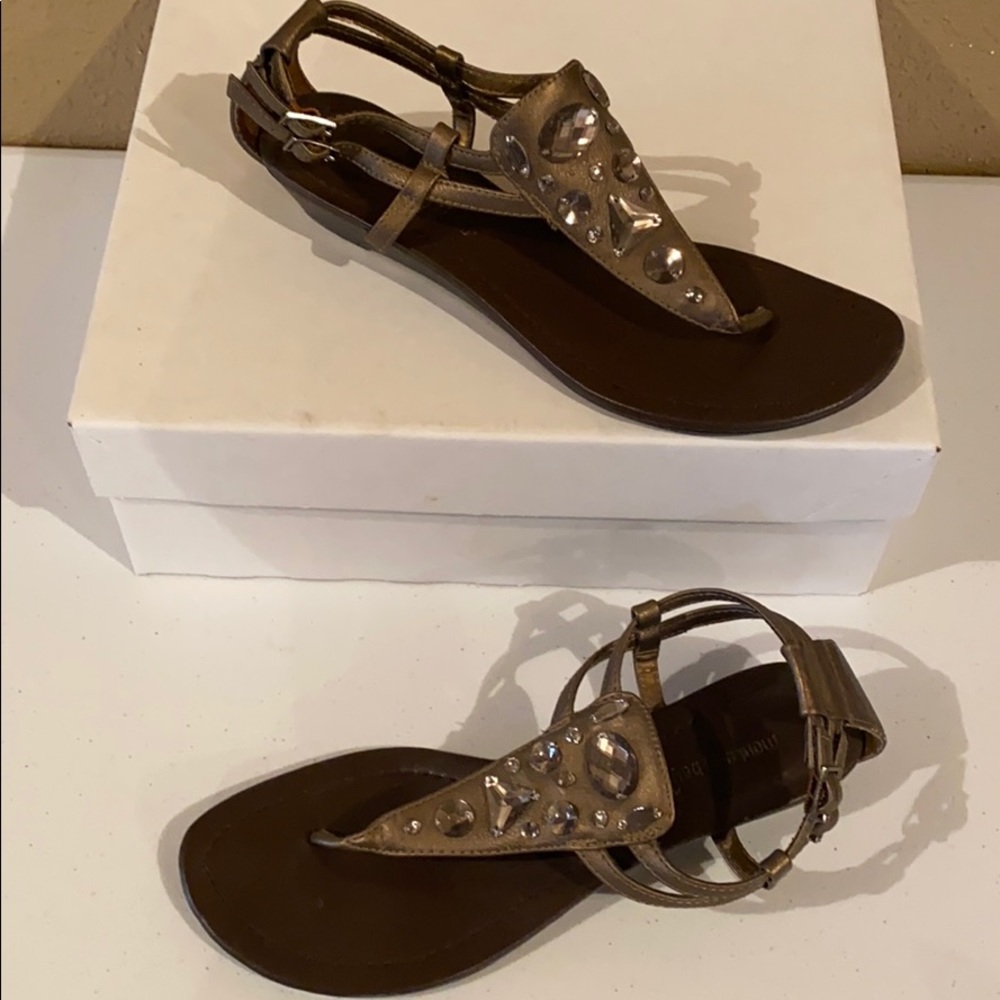 Bronze sparkly shoes